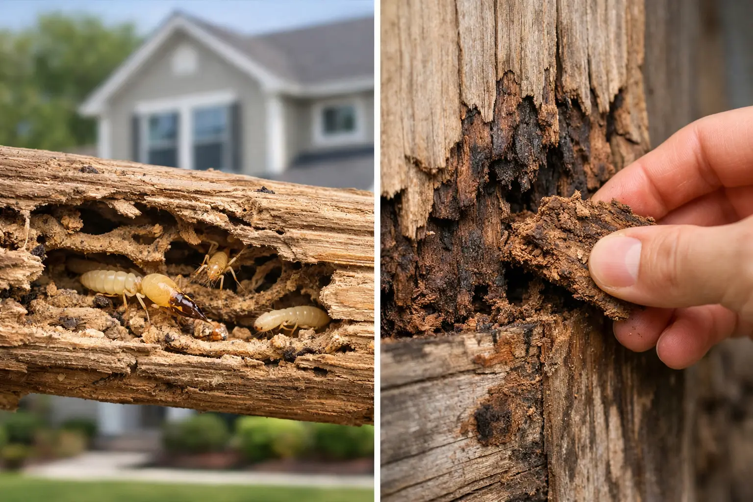 Termite Damage vs Wood Rot: Key Differences